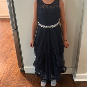 Kids blue lace dress